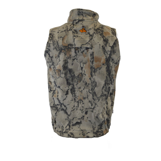 Fort Thompson Classic Winterceptor Wind Proof Fleece Vest in Natural Gear camo.