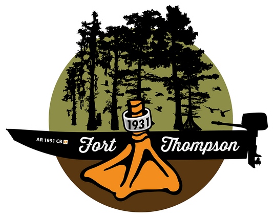 Fort Thompson Cypress Boat Sticker Stickers- Fort Thompson