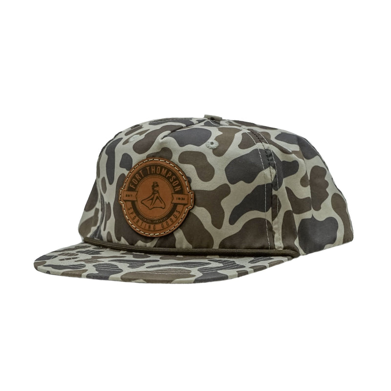 Load image into Gallery viewer, Fort Thompson Goat Rope Style Circle Leather Patch Hat FT Mens Hats- Fort Thompson
