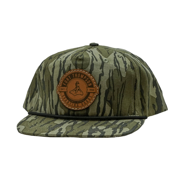 Fort Thompson Goat Rope Style Circle Leather Patch Hat FT Mens Hats- Fort Thompson