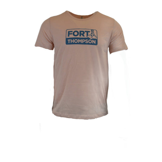 Fort Thompson Simple Modern Spring Tee in the color Bella Heather Peach. 