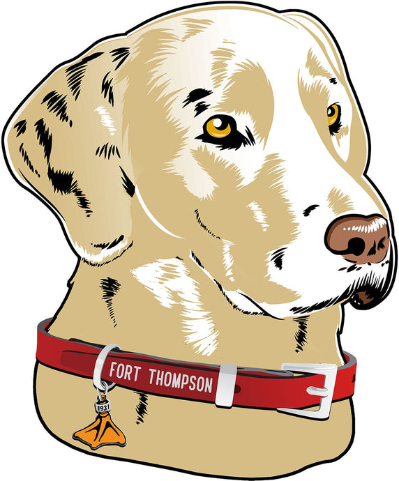 Fort Thompson Yellow Lab Sticker - 3