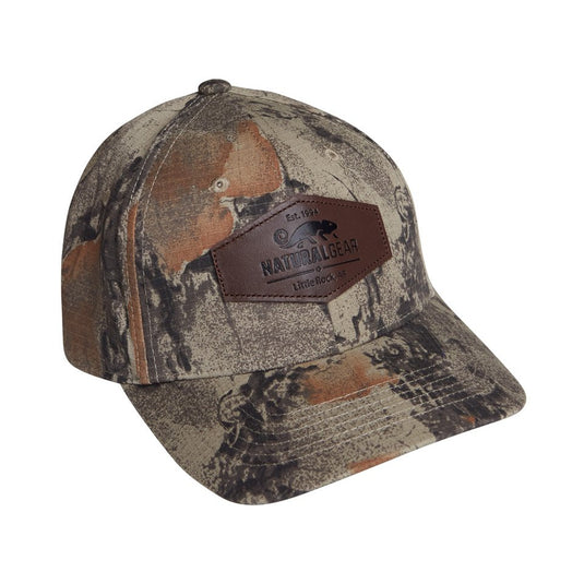 Natural Gear Leather Patch Ball Cap Mens Hats- Fort Thompson