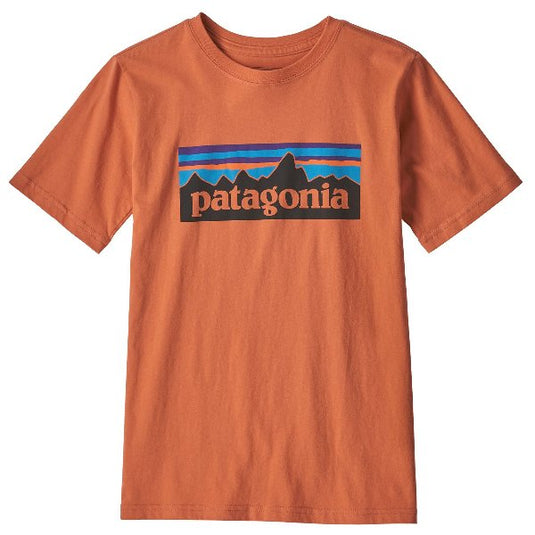 Patagonia Boys' Organic P-6 Logo T-Shirt Youth T-Shirts- Fort Thompson