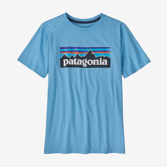 Patagonia Kids' Regenerative Organic Certified Cotton P-6 Logo T-Shirt Youth T-Shirts- Fort Thompson