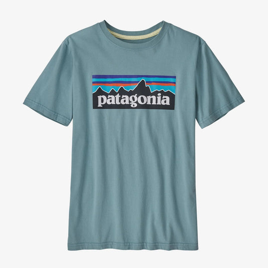 Patagonia Kids' Regenerative Organic Certified Cotton P-6 Logo T-Shirt Youth T-Shirts- Fort Thompson