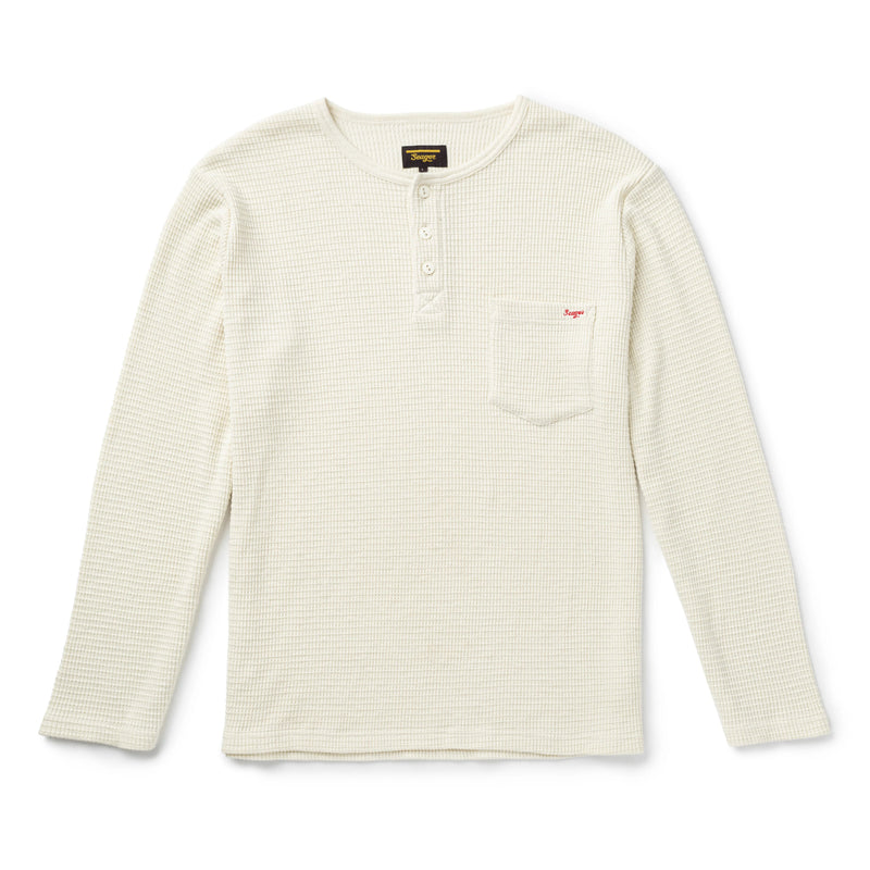 Load image into Gallery viewer, Seager Sawpit Henley LS Thermal in the color white
