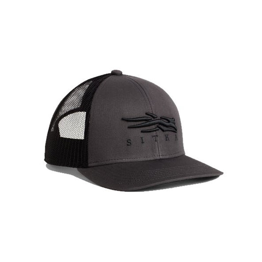 Sitka Icon Mid Trucker Hat in the color Lead.