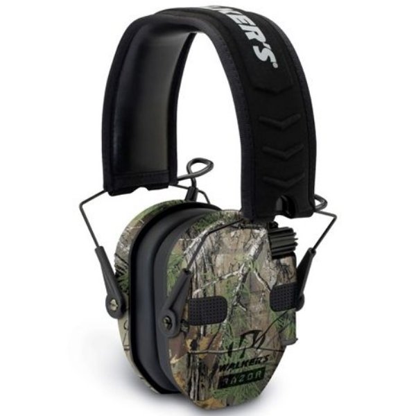 Walker's Razor Electronic Quad Muff in the color Realtree Camo.