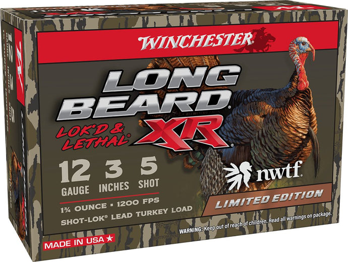 Winchester Long Beard XR Lok'd & Lethal Shot-Lok Lead Turkey Load 12 Gauge 3IN 1 3/4OZ 
