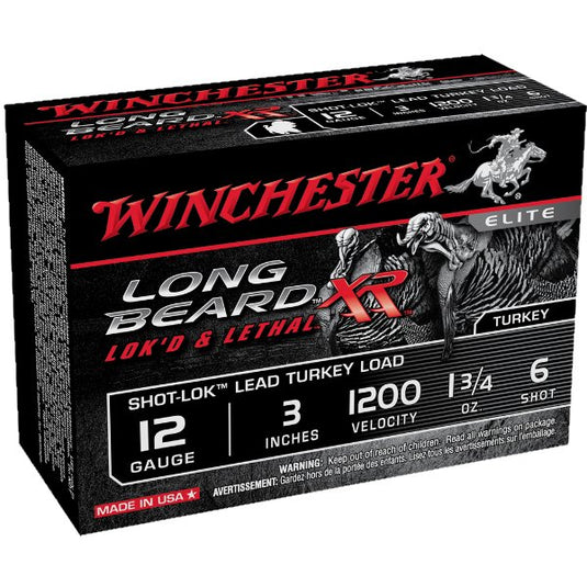 Winchester Long Beard XR Turkey Load STLB1236 12 Gauge Shells 3'' 6 Shot Turkey Loads- Fort Thompson