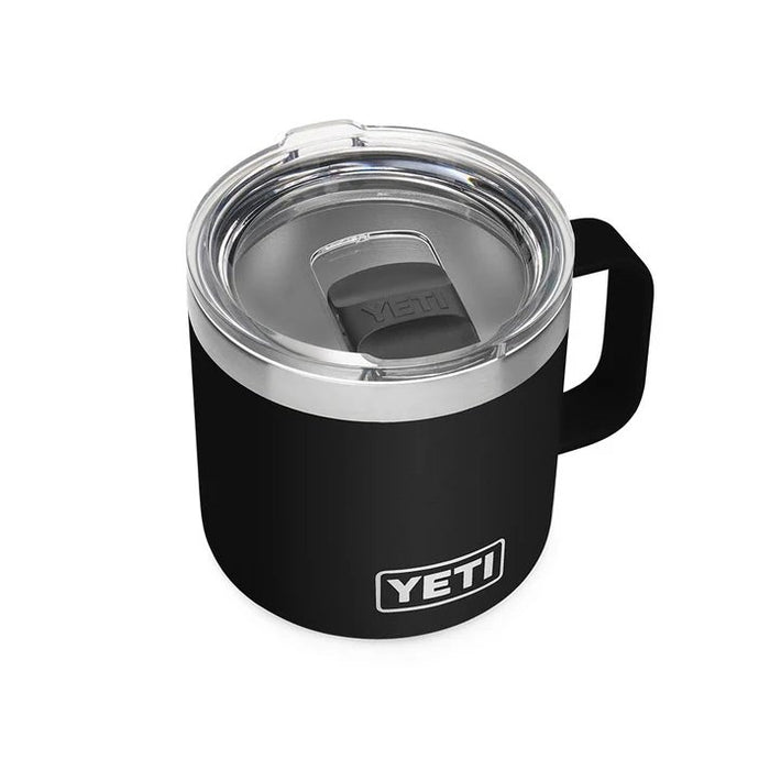 YETI Rambler 14 OZ Mug With Magslider Lid in the color Black.