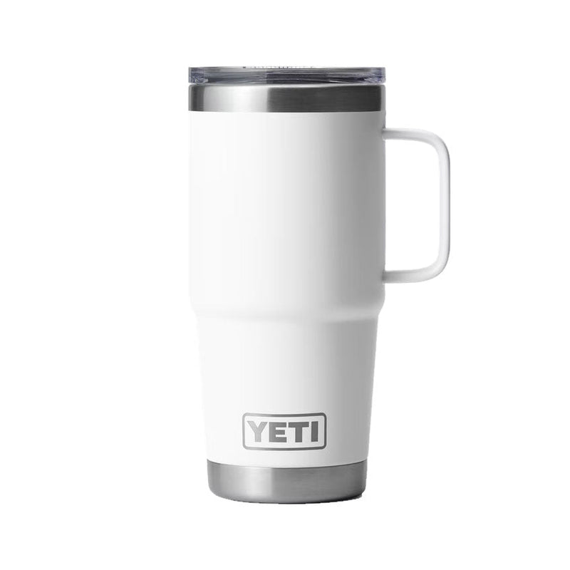 Load image into Gallery viewer, YETI Rambler 20 oz Travel Mug with Stronghold Lid in the color White.
