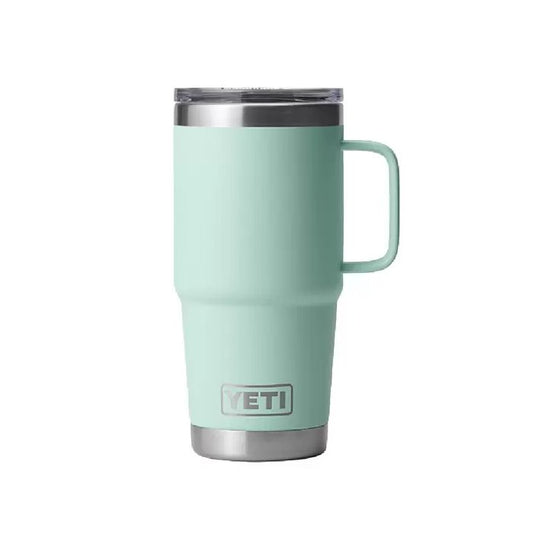 YETI Rambler 20 oz Travel Mug with Stronghold Lid in the color Seafoam.
