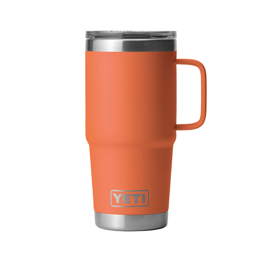 YETI Rambler 20 oz Travel Mug with Stronghold Lid in the color High Clay Desert.