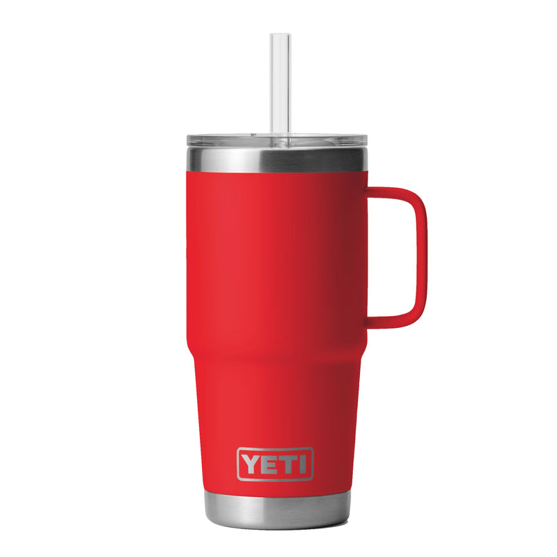 Load image into Gallery viewer, Yeti Rambler 25 OZ Straw Mug in the color Rescue Red.
