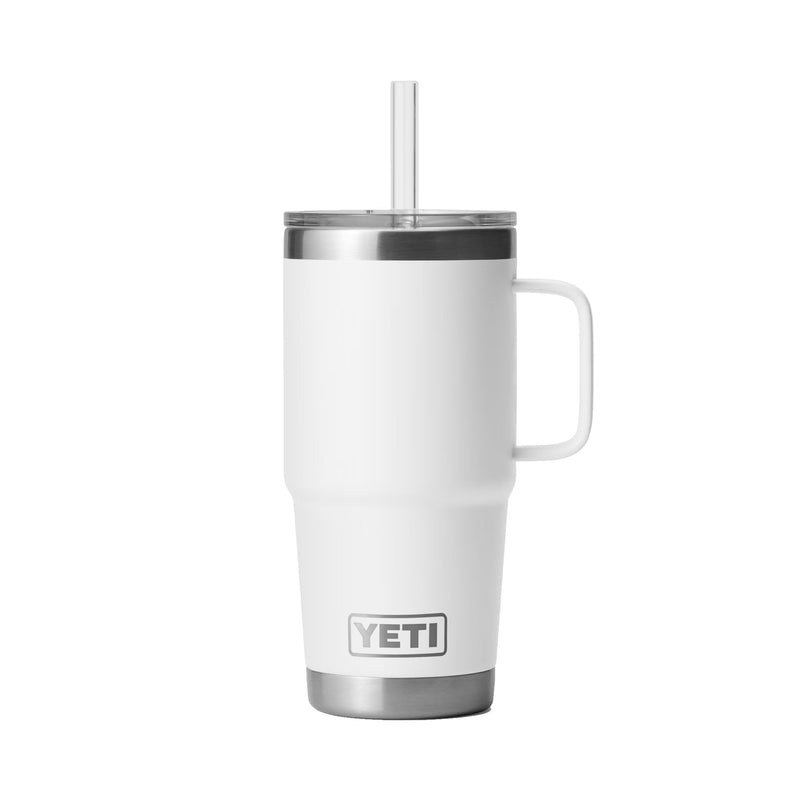 Load image into Gallery viewer, Yeti Rambler 25 OZ Straw Mug in the color White.

