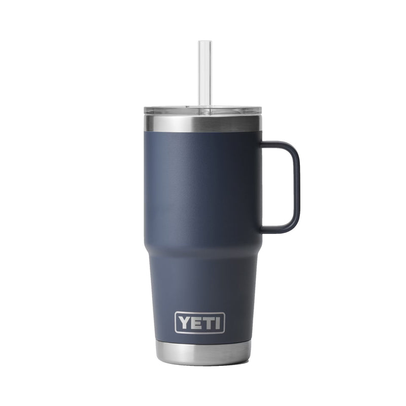 Load image into Gallery viewer, Yeti Rambler 25 OZ Straw Mug in the color Navy.
