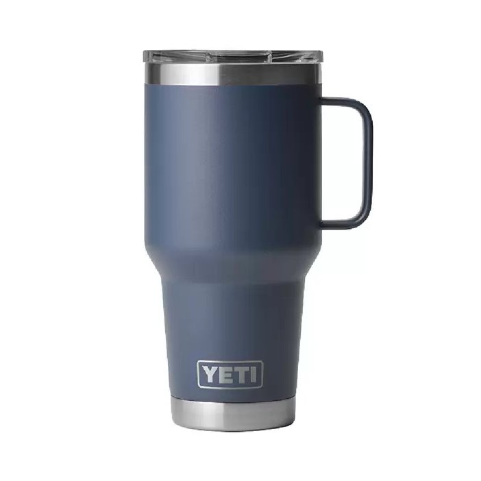 Load image into Gallery viewer, Yeti Rambler 30 oz Travel Mug With Stronghold Lid in the color Navy.
