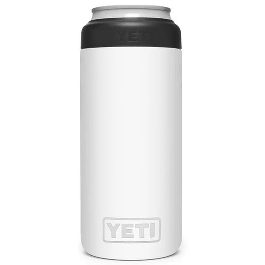 YETI Rambler Colster Slim Drink Insulator in the color White.