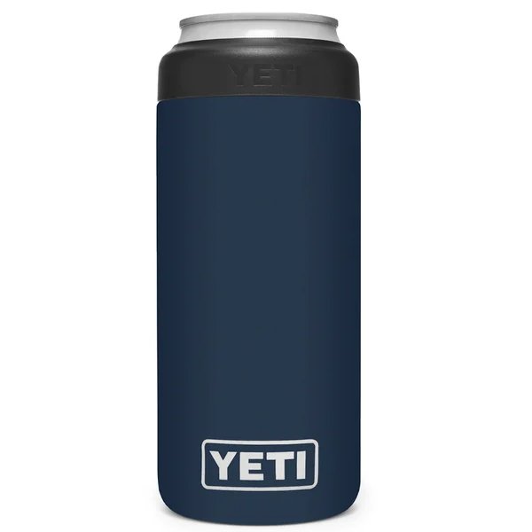 YETI Rambler Colster Slim Drink Insulator in the color Navy.